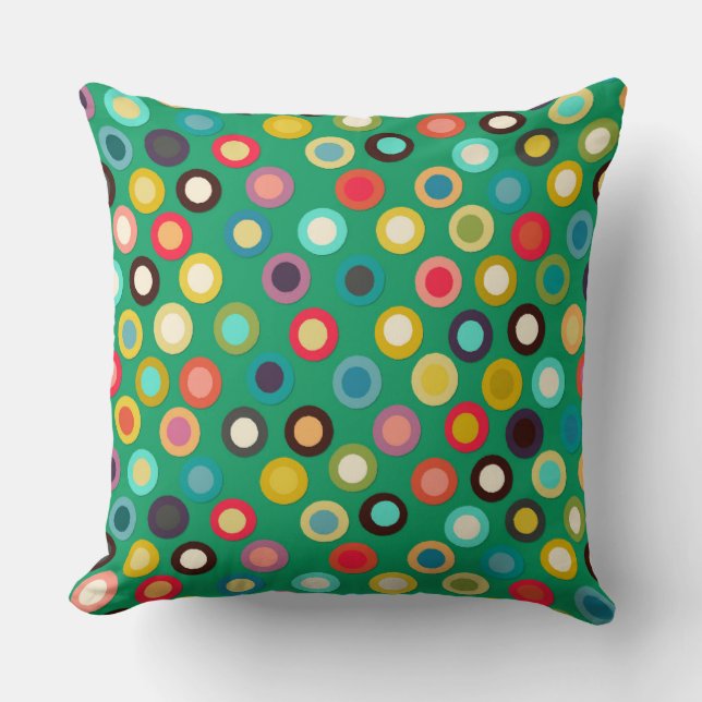 green pop spot cushion (Front)
