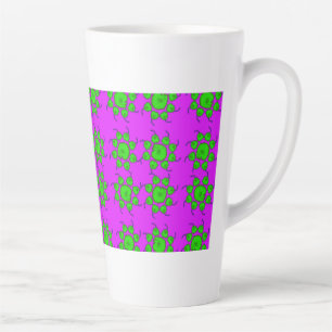 GREEN POPPIES LATTE MUG