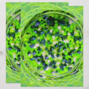 Green Potpourri Scrapbook Paper 2-Sided Page