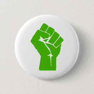 Green power 6 cm round badge