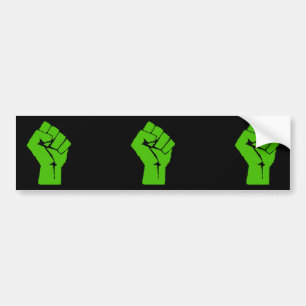Green power bumper sticker