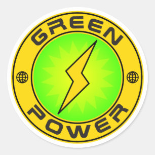 Green Power III Classic Round Sticker