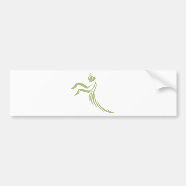 Green Praying Mantis Logo Bumper Sticker (Front)