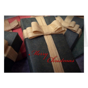 Green Present Christmas Card