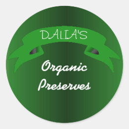 Green preserves jelly and jam label
