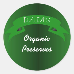 Green preserves jelly and jam label