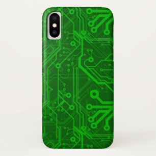 Green Printed Circuit Board Pattern iPhone X Case