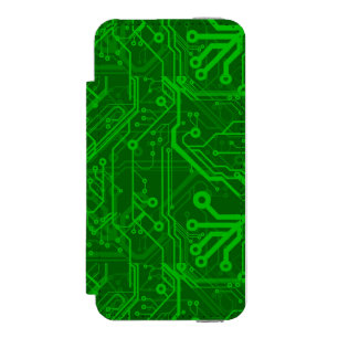 Green Printed Circuit Board Pattern Incipio Watson™ iPhone 5 Wallet Case