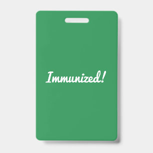 Green Pro Vaccine Awareness Identity Design ID Badge