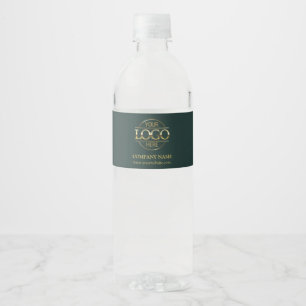 Green Professional Branded Company Business Logo Water Bottle Label