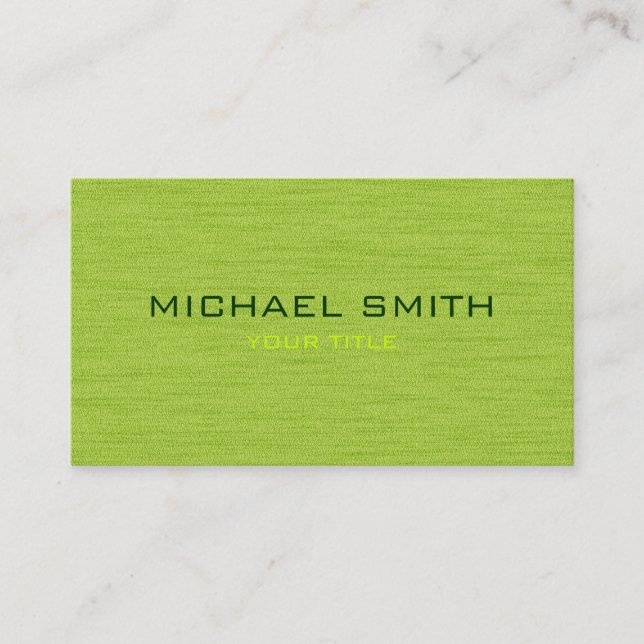 Green Professional Business Card (Front)
