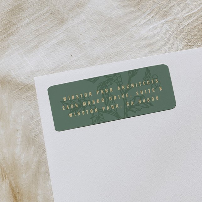 Green Prosperous Branch Return Address Label (Creator Uploaded)