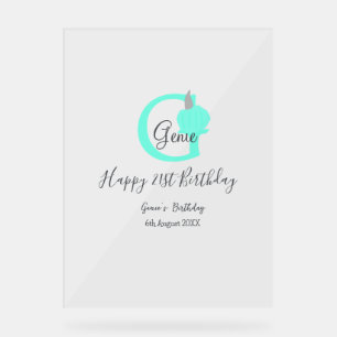 Green pumpkin fall birthday 21st grey pastel acrylic sign