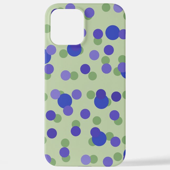 green purple and blue dots iPhone case (Back)