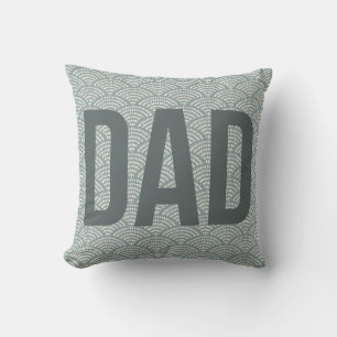 Green purple art deco dots dad word classy cushion