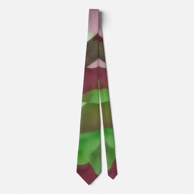Green Purple Artsy and Cool Tie (Front)