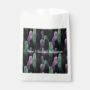 Green Purple Black Ghosts Bootiful Halloween Favour Bag