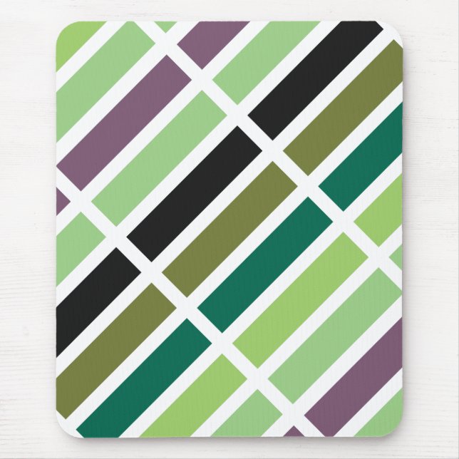 Green Purple Black Hues Mouse Pad (Front)