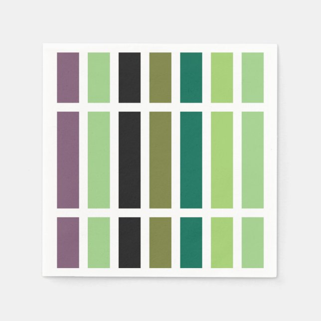 Green Purple Black Hues Napkin (Front)