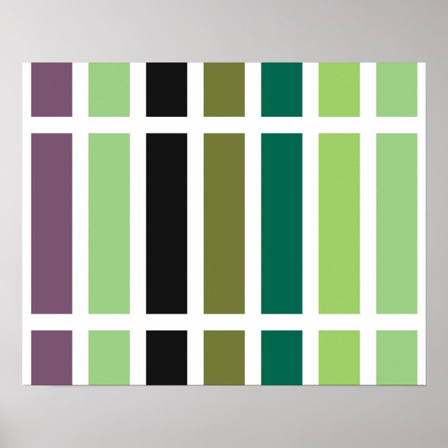 Green Purple Black Hues Poster (Front)