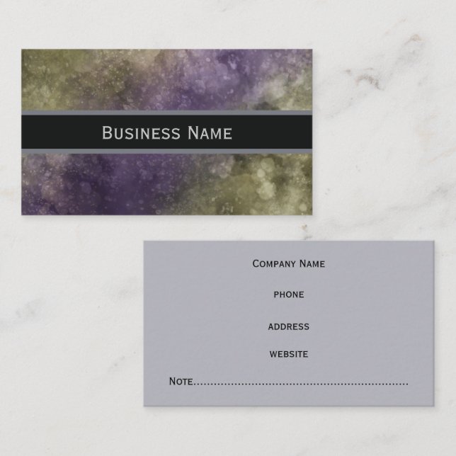 Green Purple Marble Classic  Business Card (Front/Back)