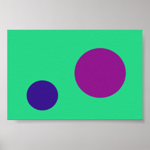 Green Purple Navy Poster