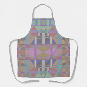 Green Purple Pink Geometric Apron