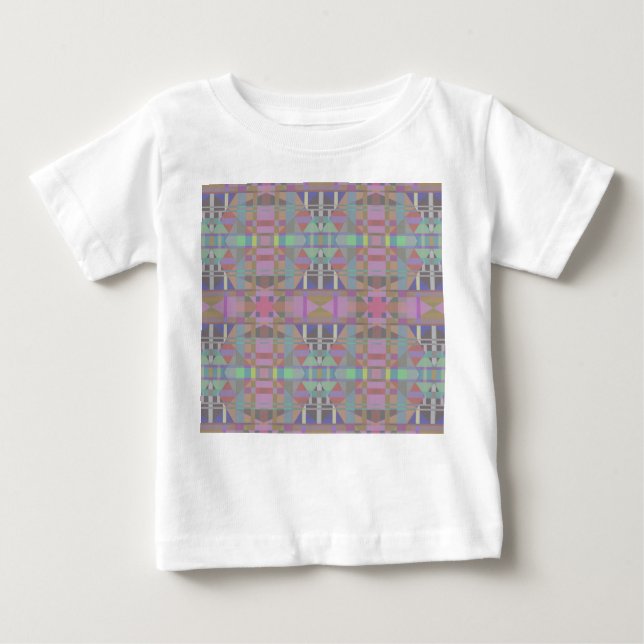 Green Purple Pink Geometric Baby T-Shirt (Front)