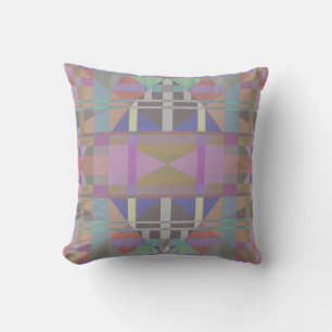 Green Purple Pink Geometric Cushion