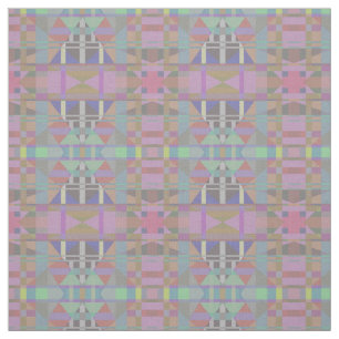 Green Purple Pink Geometric Fabric