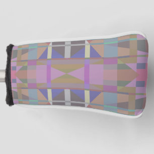 Green Purple Pink Geometric Golf Head Cover