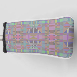 Green Purple Pink Geometric Golf Head Cover