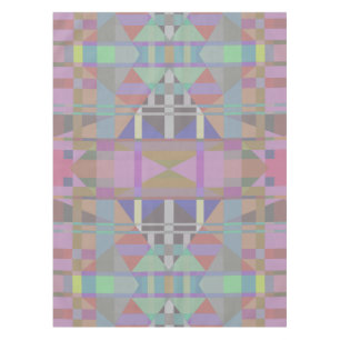 Green Purple Pink Geometric Tablecloth