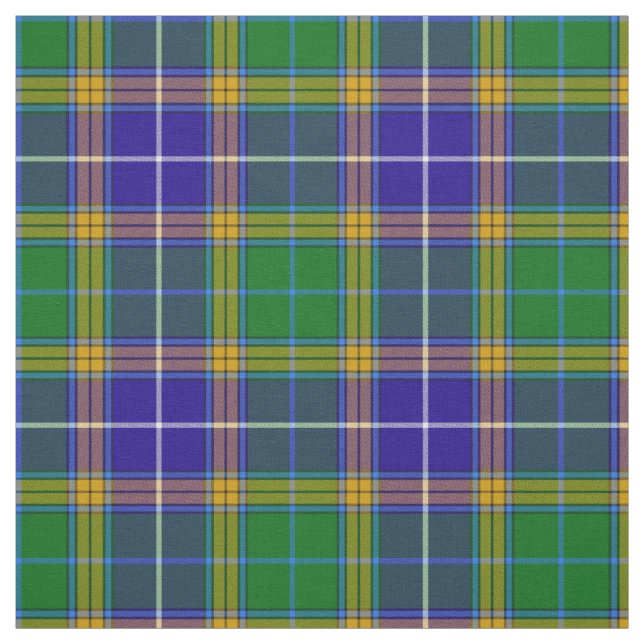 Green & Purple Plaid Fabric (Swatch)