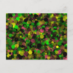 Green Purple Yellow Dot Postcard