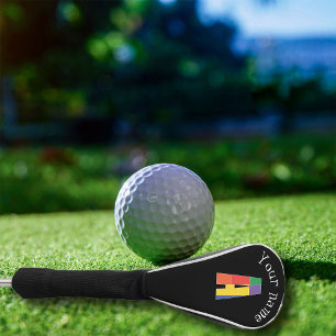 Green purple yellow red Monogram Initial A Golf Head Cover