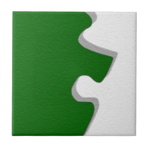Green Puzzle Piece Tile