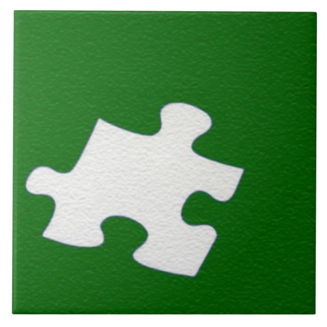 Green Puzzle Piece Tile (Front)