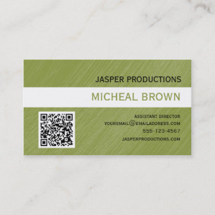 Green QR Code Business Card