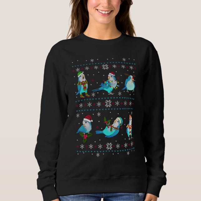 Green Quaker Ugly Christmas Sweater Funny Parrot O (Front)