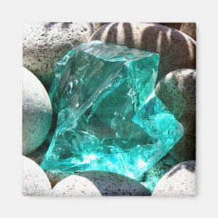 Green quartz and stone nature rock mineral magnet