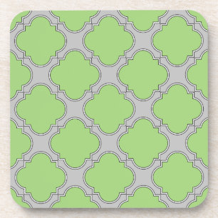 Green Quatrefoil Coaster