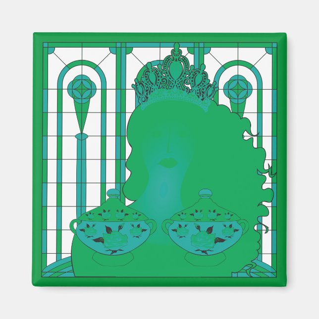 Green Queen Magnet (Front)