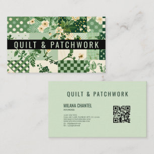 Green Quilt Patchwork Handmade Clothing Business Card