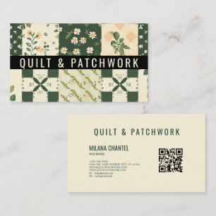 Green Quilt Patchwork Handmade Clothing Business Card