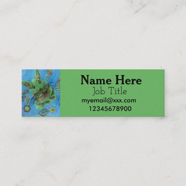green rabbit business card (Front)