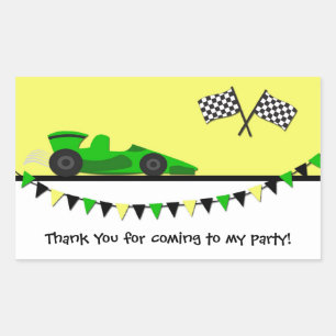 Green Race Car Sticker
