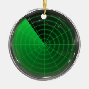 green radar pattern ceramic tree decoration