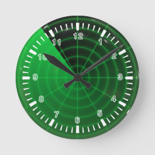 green radar pattern round clock