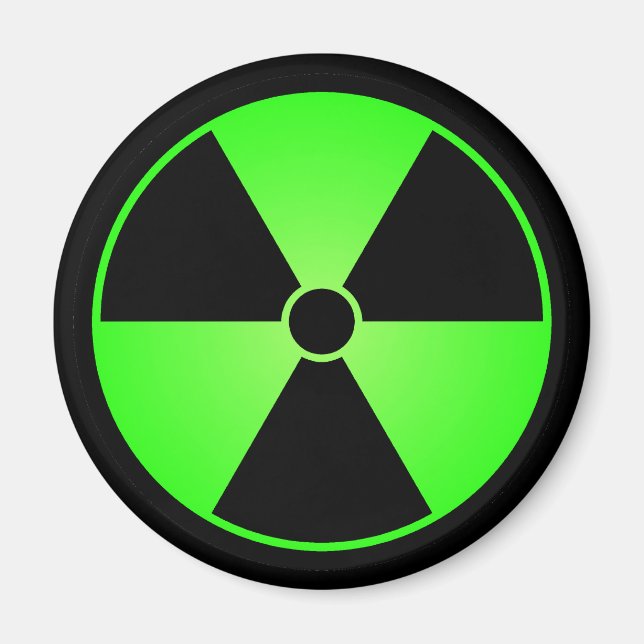 Green Radiation Symbol Magnet (Front)